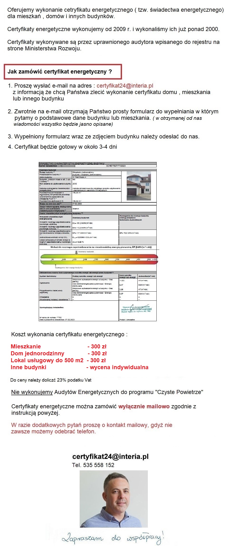 audyty energetyczne domów Gmina Czastary